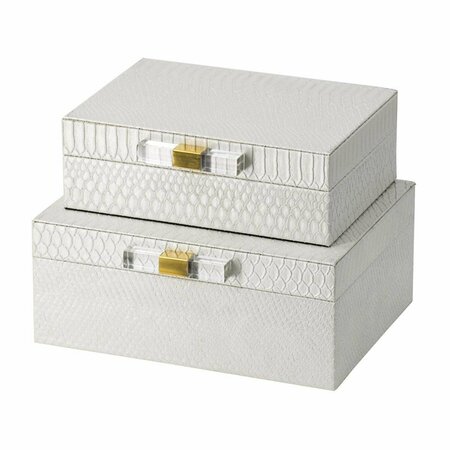 R16 HOME Snake Skin Whitebox - Set of 2 45491